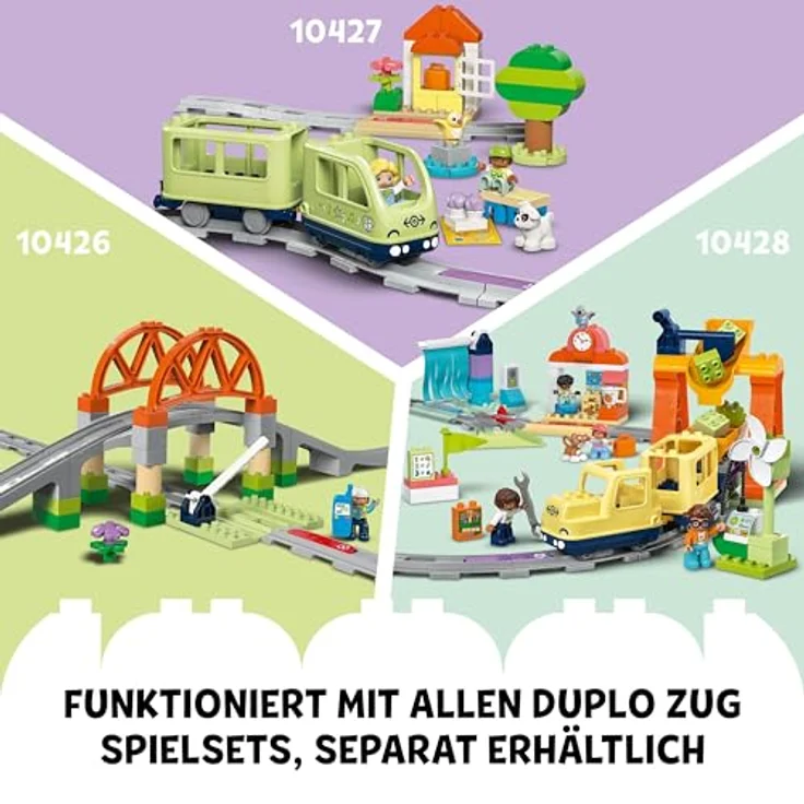 LEGO® Große interaktive Eisenbahn (10428), LEGO DUPLO Town Konstruktionsspielsteine, (103 St), Made in Europe – Bild 6