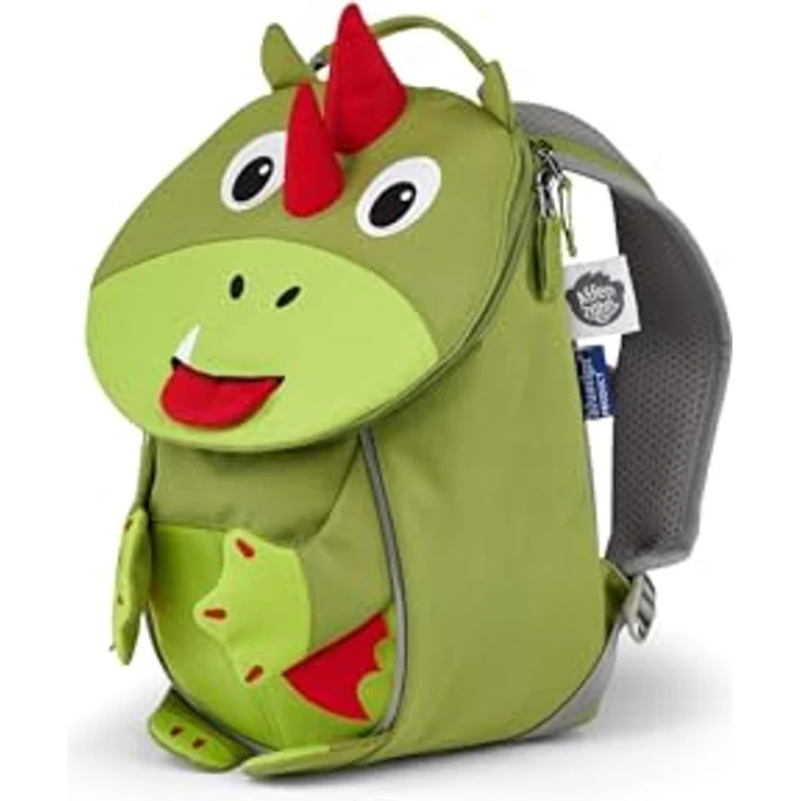 Affenzahn Kleiner Freund Drache Kindergartenrucksack, 4 Liter, grün, mit gepolsterten Schulterträgern und Brustgurt – Bild 2