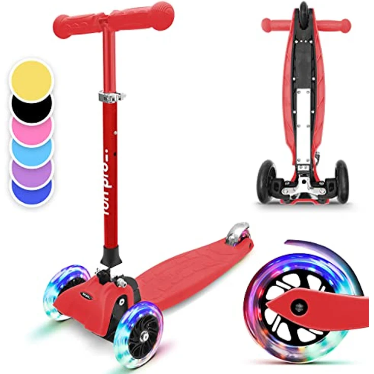 fun pro Fun Pro ONE Roller, Sicherer Premium Roller für Kinder ab 3 Jahre, LED Räder, faltbar, Vergleichstestsieger (blau) – Bild 1