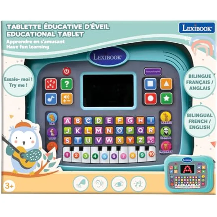 Lexibook Interaktives Tablett für Kinder, Lernspiel mit LED-Beleuchtung und mehrsprachiger Unterstützung, bunt – Bild 3