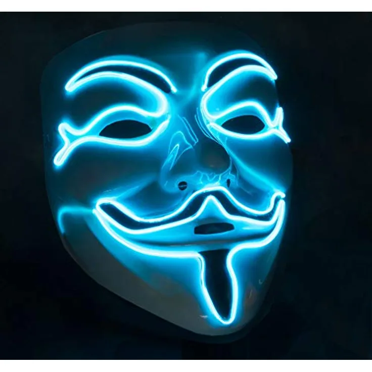 GOODS+GADGETS LED Anonymous Maske - beleuchtete V wie for Vendetta Guy Fawkes ACTA Mask