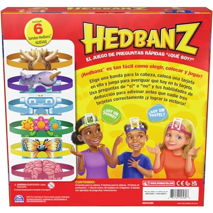 Spin Master Games Hedbanz Core Refresh ESP, interaktives Brettspiel für Familien und Freunde – Bild 5