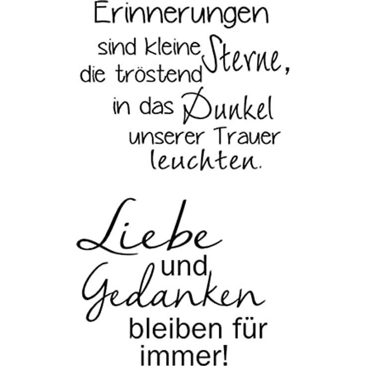 Clear Stamps Erinnerungen 10,5x7,4cm zwei Sprüche Karten