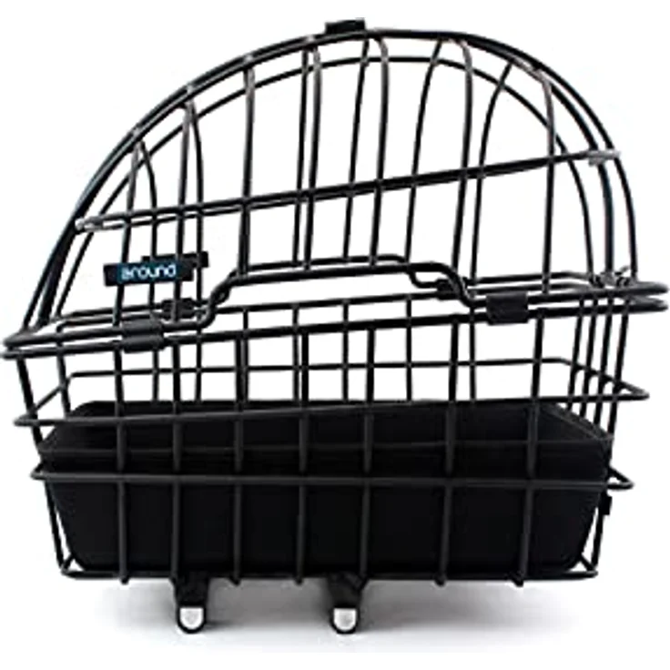 Hinterrad-Tierfahrradkorb Luna Alu, schwarz, 50x36x50cm m. Fix. -System – Bild 4