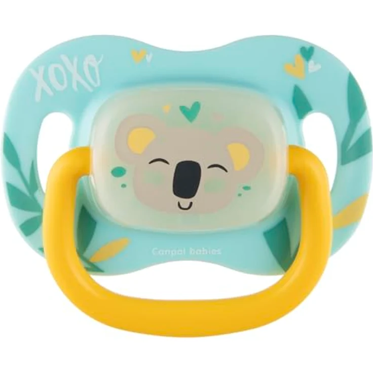 Canpol babies Schnuller Silikon 6-18m symmetrisch EXOTIC-KOALA-gelb, Leicht und symmetrisch – Bild 1