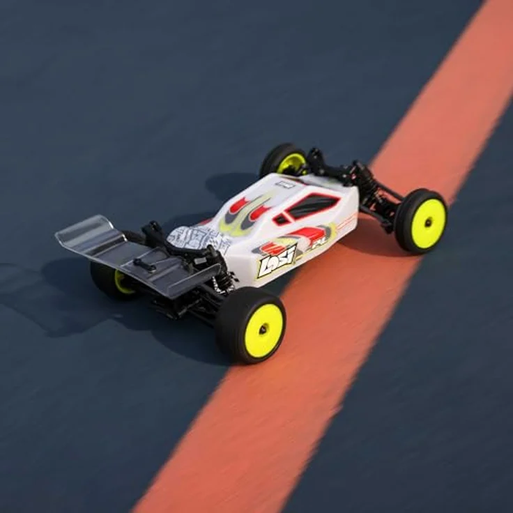 Losi Micro-B 1:24 RTR Buggy, 2WD mit Aluminium Chassis und Öldruckfederbeinen, weiß – Bild 3