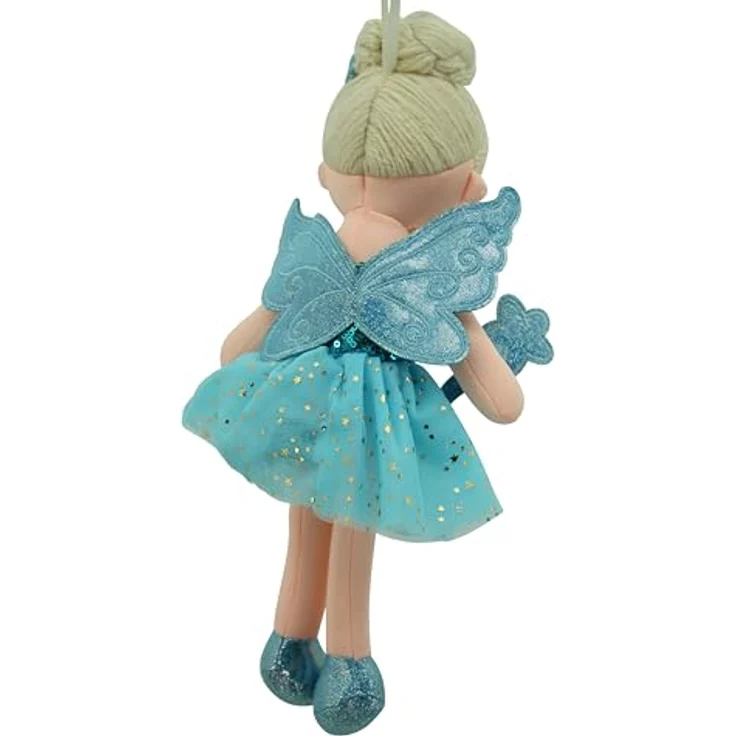 Sweety Toys 13258 Stoffpuppe Fee Plüschtier Prinzessin 30 cm blau – Bild 3