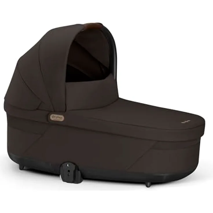 CYBEX Gold COT S LUX Kinderwagenaufsatz, Ab Geburt bis ca. 6 Monate, für Balios S Lux und Talos S Lux, Chocolate Brown, mit XXL-Sonnenverdeck und Tragegriff