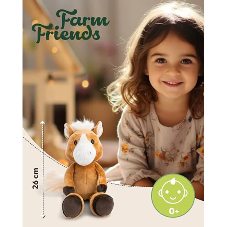 NICI Kuscheltier Pferd Holly K. Pony 26cm, braun - Flauschiges Plüschtier, ideales Geschenk für Kinder und Erwachsene - 62240 – Bild 2
