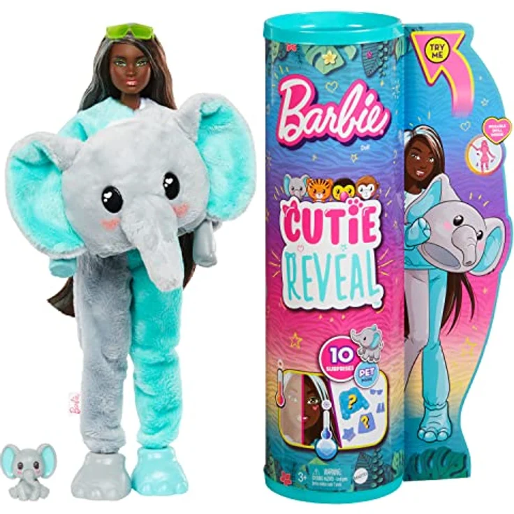 Mattel HKP98 Cutie Reveal Barbie Jungle Series - Elephant – Bild 2