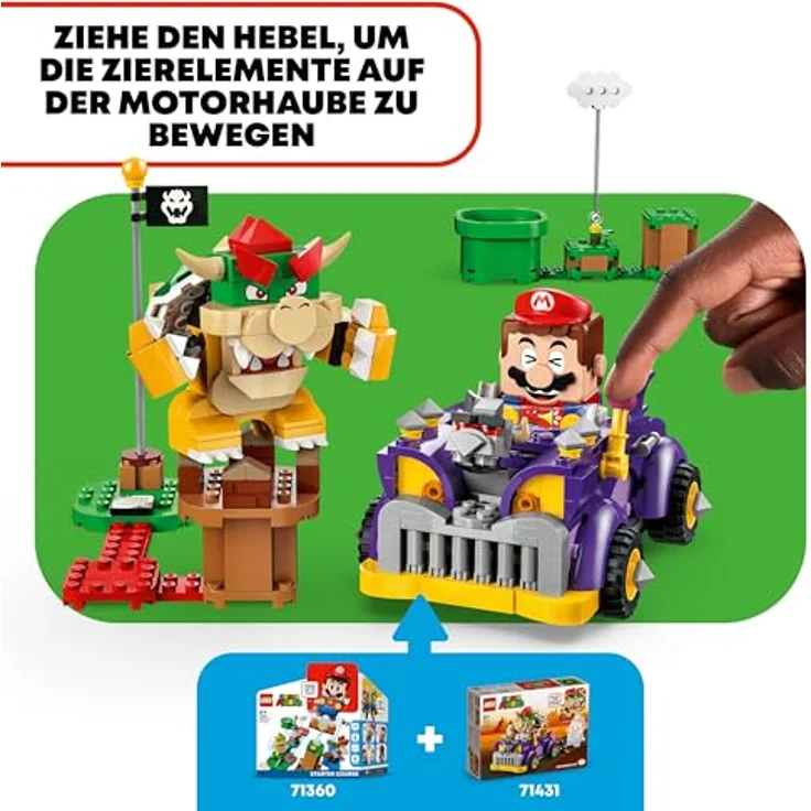LEGO Super Mario Bowsers Monsterkarre – Erweiterungsset, Auto-Spielzeug mit Bowser-Figur für Jungs und Mädchen, Gamer-Geschenk zum Valentinstag oder Geburtstag für Kinder ab 8 Jahren 71431 – Bild 4
