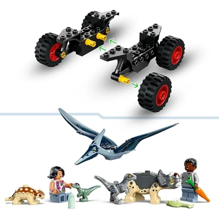 LEGO Jurassic World Rettungszentrum für Baby-Dinos, Set mit kleinen Dinosaurier-Figuren, darunter Triceratops, Ankylosaurus und Velociraptor, Geschenk zum Bauen für Jungs und Mädchen ab 4 Jahren 76963 – Bild 4