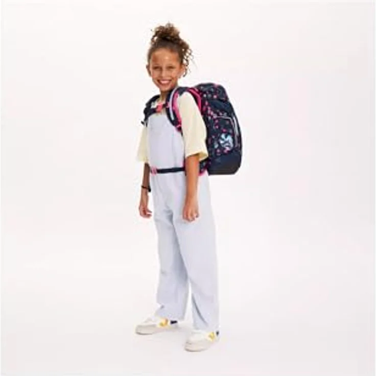 ergobag Schulrucksack Maxi (5tlg), aus recycelten PET-Flaschen, inklusive Federmäppchen, Schlamperrolle und Sportrucksack, grau – Bild 7