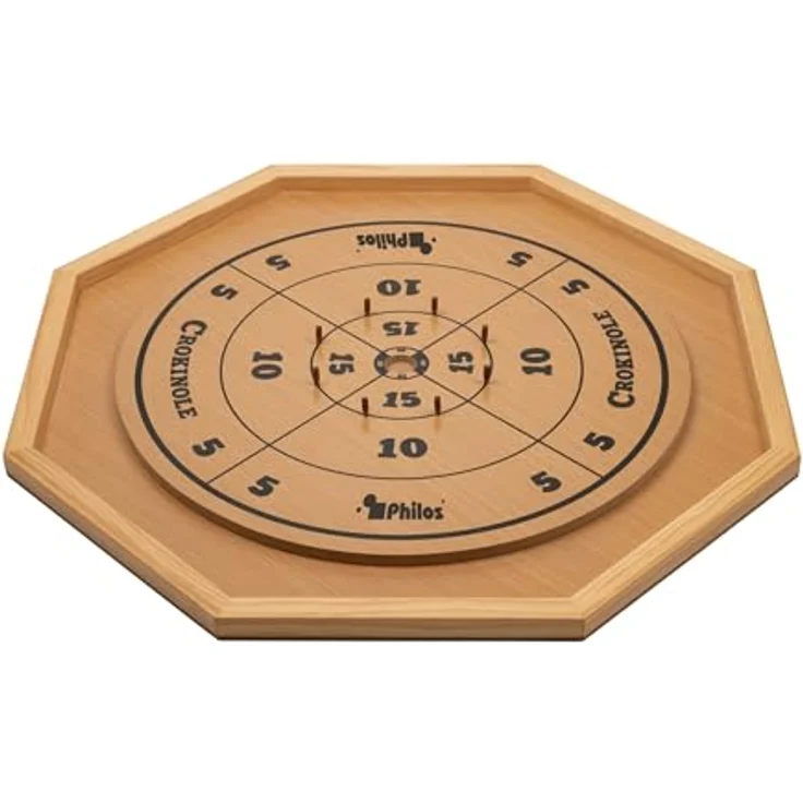 Philos 3320 - Crokinole 5 in 1, Brettspiel aus Schima Holz, für 2 - 4 Spieler, ab 6 Jahre – Bild 3