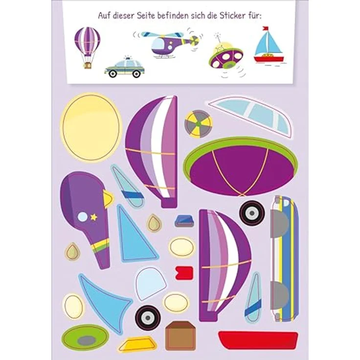 Tessloff Verlag Sticker Schritt für Schritt - Stickern - Fahrzeuge, Stickerheft zur Förderung der Feinmotorik, fröhliche Motive zum Gestalten, ab 4 Jahren, bunt – Bild 4