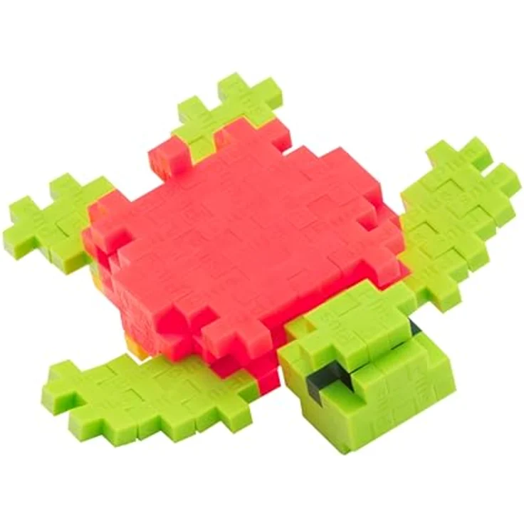 Plus-Plus Kreativ Bausteine Set, 100 Teile Meeresschildkröte mit Anleitung, PVC-frei – Bild 3