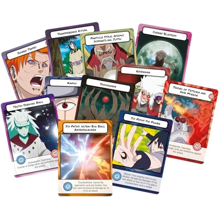 TOPI GAMES Naruto Kartenspiel Ninjas Fights *Englische Version* Sammelkarten für strategische Kämpfe und Missionen, 2-6 Spieler, ab 7 Jahren, Englisch. – Bild 4