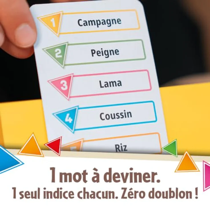 Asmodee Just One Tischspiel, Französische Ausgabe für 3 bis 7 Spieler, 500 Wörter, für kreative Hinweise, Spieldauer 20 Minuten – Bild 5