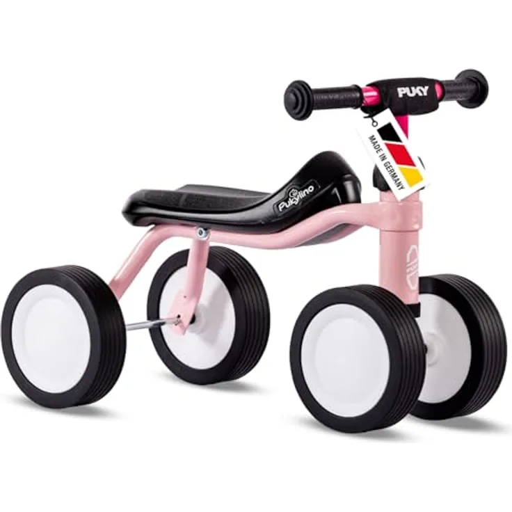 PUKY PUKYLINO Retro Rose, Indoor-Rutschfahrzeug für Kinder ab 1 Jahr, ergonomischer Sitz, Sicherheitslenkergriffe, Pulverbeschichtung, Float-Laufräder