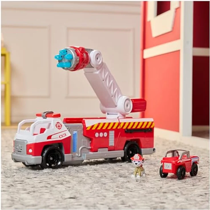 Spin Master Paw Patrol-Fire Rescue-Deluxe Feuerwehr, Spielzeugauto, lizenziertes Feuerwehrfahrzeug, bunt, 13,34 cm hoch – Bild 6