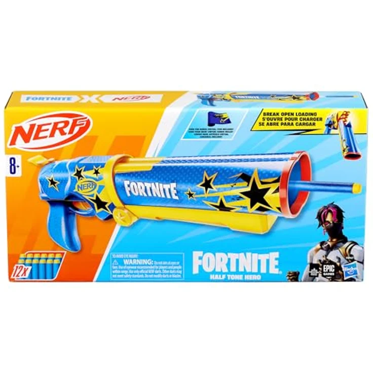 NERF Fortnite Half Tone Hero Dart Blaster, offiziell lizenzierter Blaster in Comicbuchsterne Lackierung - Preisvergleich – Bild 3