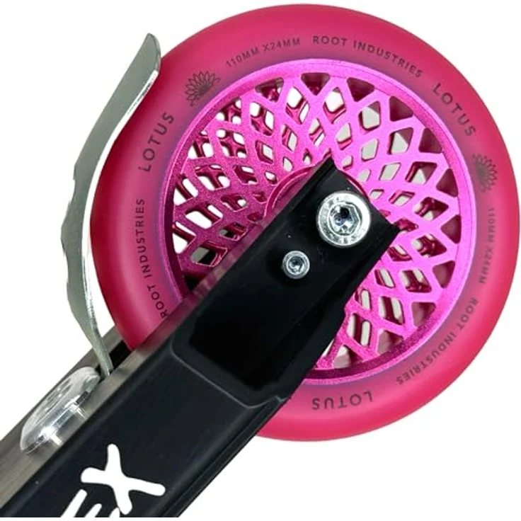Root Industries Lotus Stuntscooter Rolle 110mm Radiant Pink/PU Pink, perforierter Kern, leichtgewichtig – Bild 4
