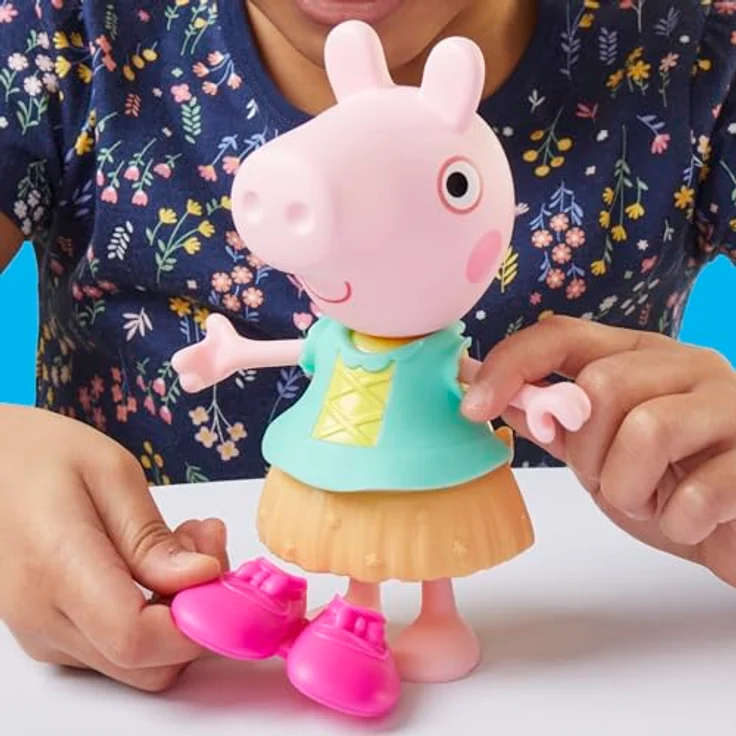 Hasbro Peppa Pig Peppas Anziehspaß-Kleiderschrank, Spielset mit 15 cm Peppa Figur, 14 Accessoires, drehbarem Ständer und Aufklebern,für Kinder ab 3 Jahren – Bild 9
