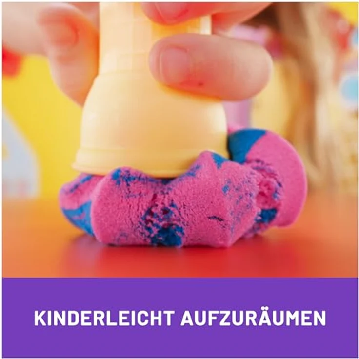 Spin Master Kinetic Sand Soft Serve Ice Cream Station, Bastelset mit 397g farbigem Kinetic Sand für kreative Eiskreationen – Bild 5