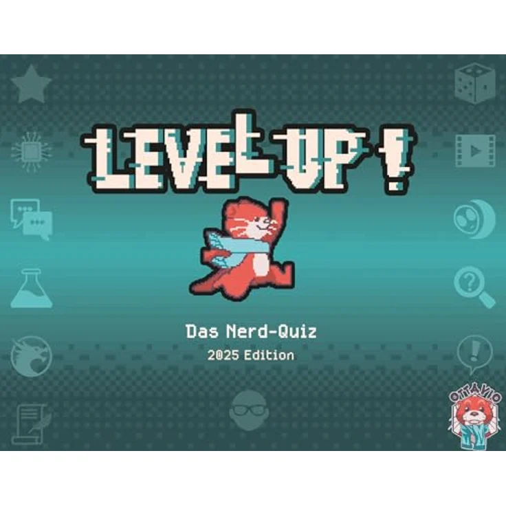 Ottavio Level Up! 2025 Edition, Nerd-Quiz Partyspiel mit über 500 Fragen, für 3-40 Spieler, deutsch – Bild 2
