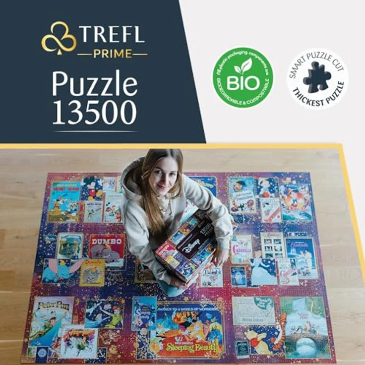 Trefl 81026 Disney Prime UFT Puzzle, Golden Age of Disney-13500 Teile, Extra Large, Dickste Pappe, Bio, EKO, Mehrfarben – Bild 3