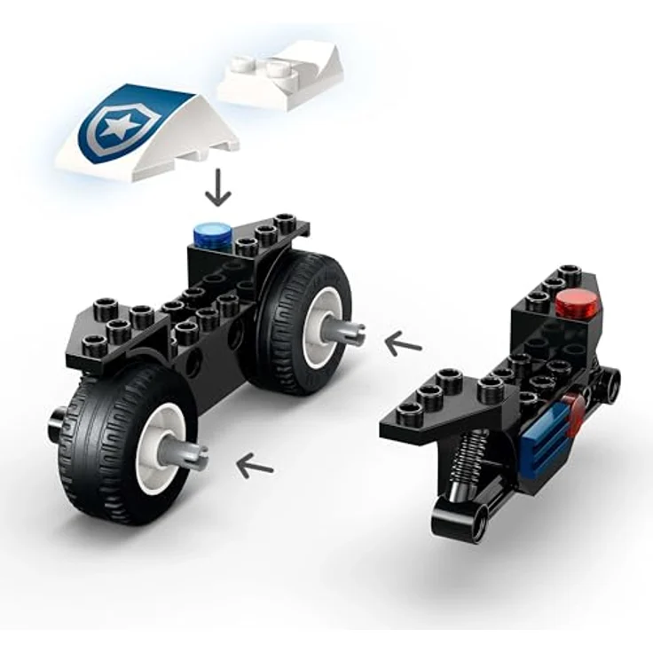 LEGO City 60455 - Verfolgungsjagd mit dem Polizeimotorrad, 65-teiliges Set für Kinder ab 4 Jahren mit Polizeimotorrad und Skateboard. – Bild 5