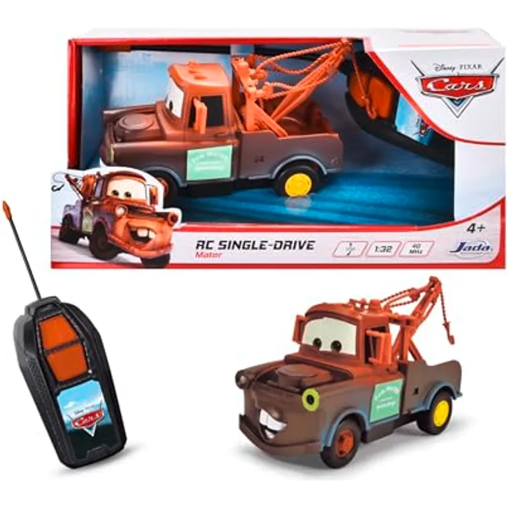 Jada Toys Cars RC Auto Hook (Mater) aus Disney Pixar Cars - ferngesteuertes Auto für Kinder ab 4 Jahre, max. 6 km/h, 14 cm