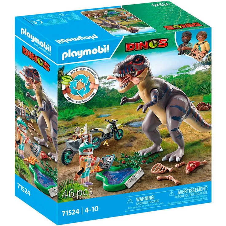 Playmobil® Konstruktions-Spielset T-Rex-Spurensuche (71524), Dinos, (46 St), Made in Europe