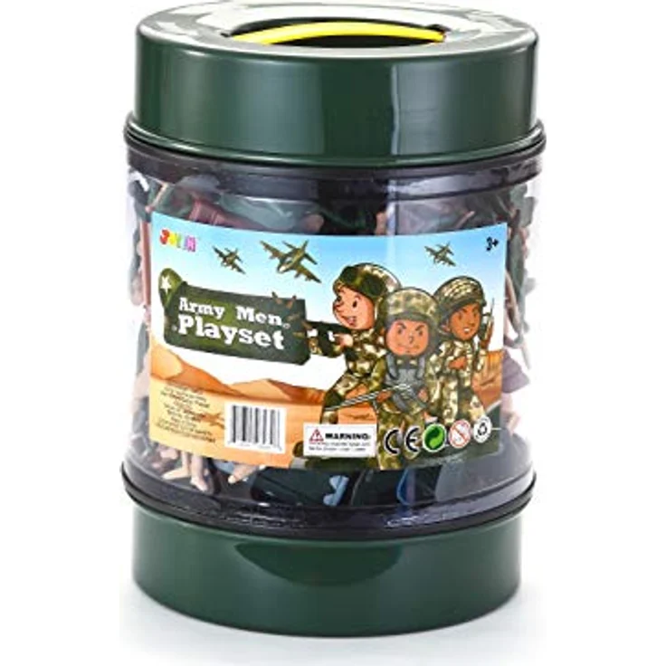 JOYIN 164 Teiliges Soldaten Spielset, Militärsoldat Spielzeug Figuren, Deluxe Militärspielset mit Soldaten, Flugzeugen, Hubschraubern, Panzern, Flaggen und Zubehör – Bild 8