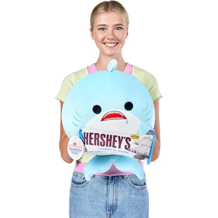 SNACKLES Snackles, Series 2, Shark (Hershey, Cookie n Cream), 35 cm großes kuschelig-weiches Plüschspielzeug mit lizenziertem Snack – Bild 3