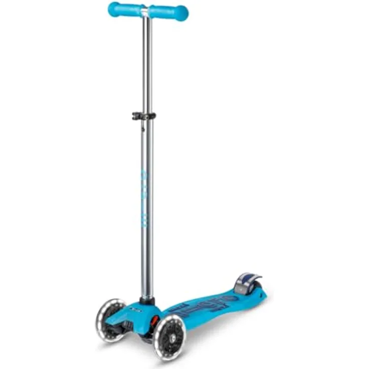 Micro Mobility Systems D GmbH micro Kinderroller | Scooter | maxi micro deluxe glow LED | crystal blue