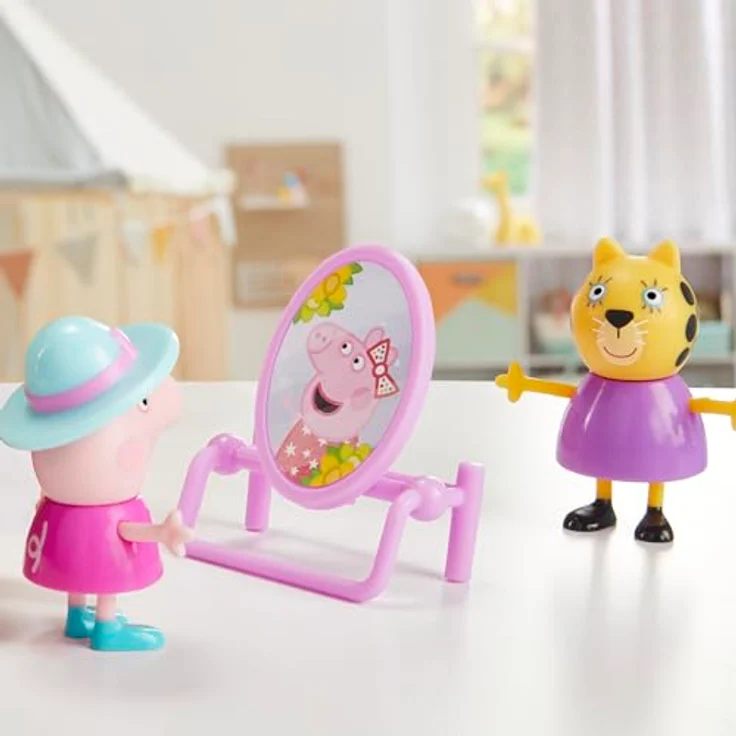 Peppa Pig Peppas Tanzparty, Spielset mit 2 Figuren und Kleiderladen, 9 Teile – Bild 5