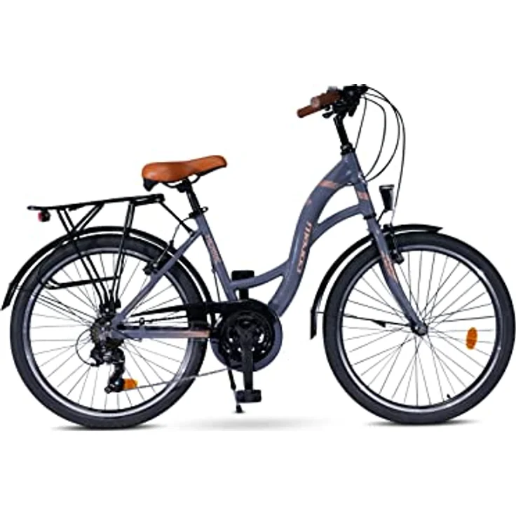 26"" Zoll Alu City Bike Mädchen Fahrrad Aluminium Shimano 21 Gang RH 13-14"" - Preisvergleich – Bild 3