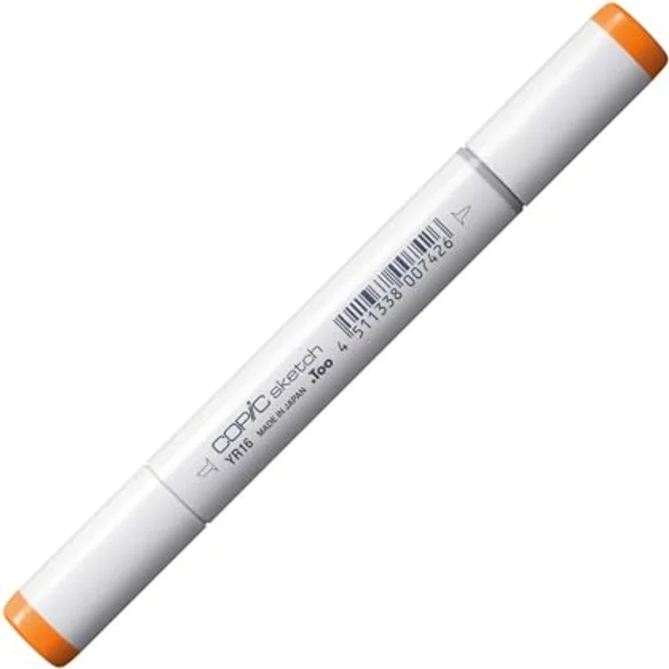 Copic COPIC Sketch Marker Typ YR - 16, Apricot, professioneller Pinselmarker mit Super-Brush- und Medium-Broad-Spitze – Bild 4