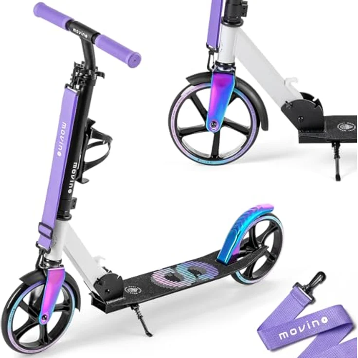 Movino Cityroller MOVINO INFINITY, ultraleicht 3,5 kg, 200 mm Rollen, mit Flaschenhalter und Tragegurt – Bild 1