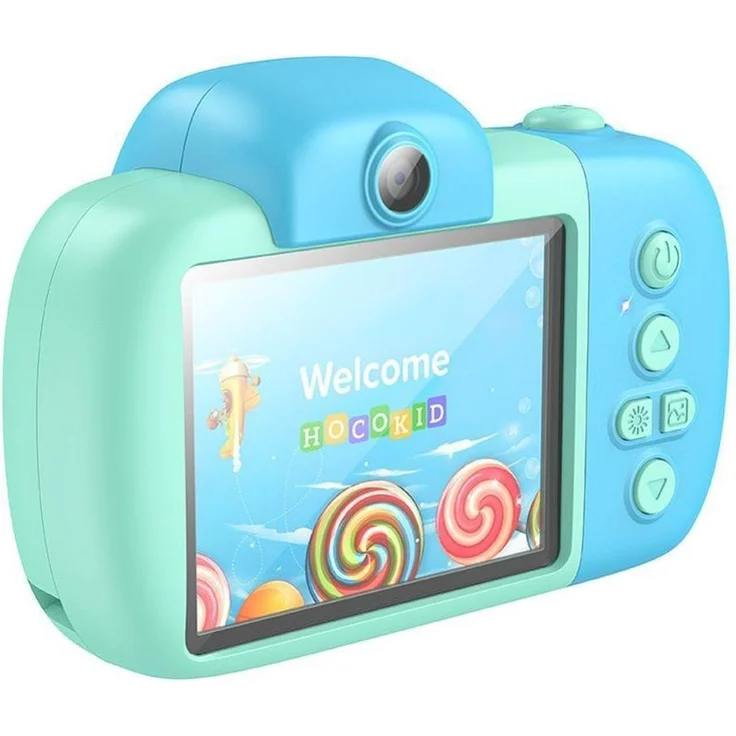 Hoco DV201, digitale Kinderkamera mit 2-MP-Sensor, Full-HD-Videoaufnahme, 32 MP Fotos, blau