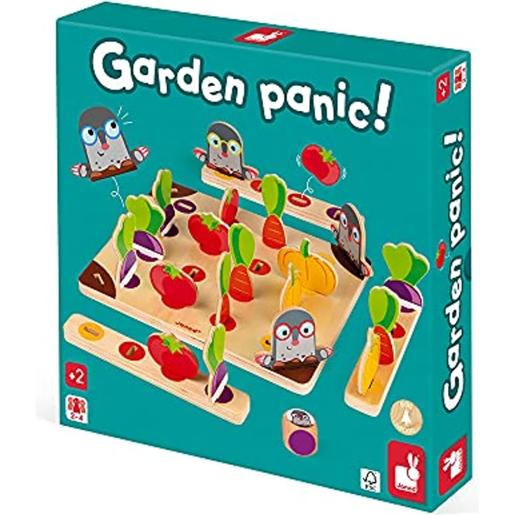 Janod Maulwurfspiel - Brettspiel für Kinder mit Farb- und Beobachtungsförderung, inkl. Spielbrett, Spielsteinen und Würfel – Bild 8