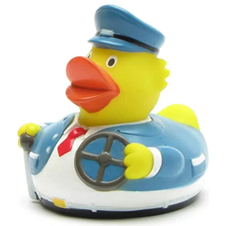 Duckshop Badeente - personalisierbar, Busfahrer Ente mit individuellem Wunschtext bis 10 Zeichen, Maße: 8x7x7,5 cm – Bild 3