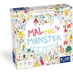 Huch & Friends Mal mal'n Monster 1, Brettspiel zur Monsterzeichnung mit gruseligem Gruselometer