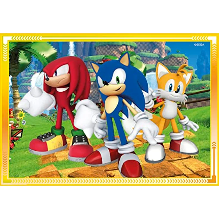 Clementoni - 21522 - Supercolor Puzzle 4 In 1 - Sonic - Puzzle 12,16,20,24 Teile Ab 3 Jahren, Buntes Kinderpuzzle Mit Besonderer Leuchtkraft & Farbintensität – Bild 2