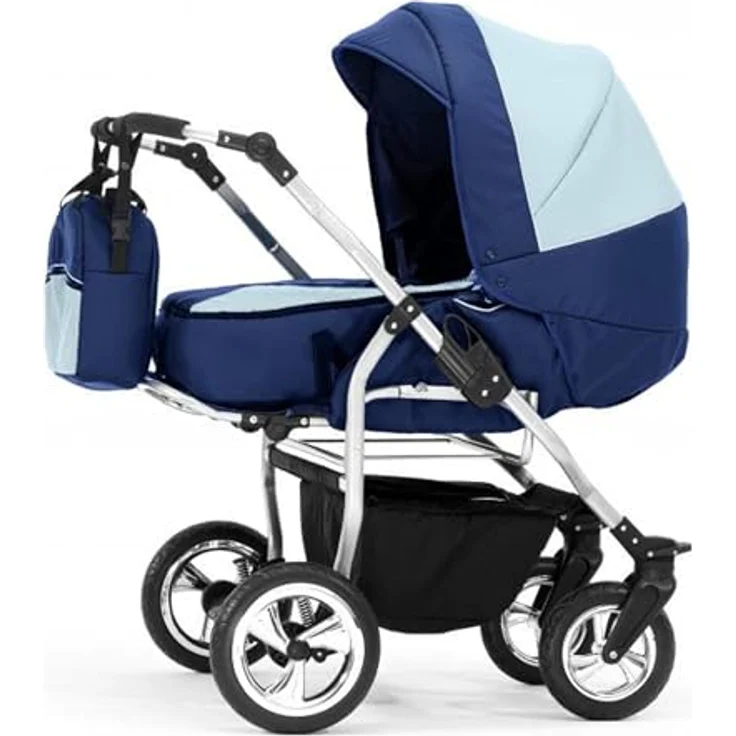 Elcar Zwillingskinderwagen 4 in 1 Duo inkl. Autositze - 13 Teile - in 20 Farben, variable Montagemöglichkeiten, hoher Komfort und Federung – Bild 2