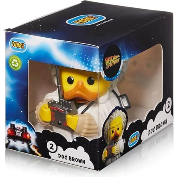 TUBBZ Tubbz Duck Zurück aus der Zukunft - Doc Brown, offiziell lizenziertes Sammlerstück, ca. 9 cm groß, hochdetailliert aus PVC – Bild 2