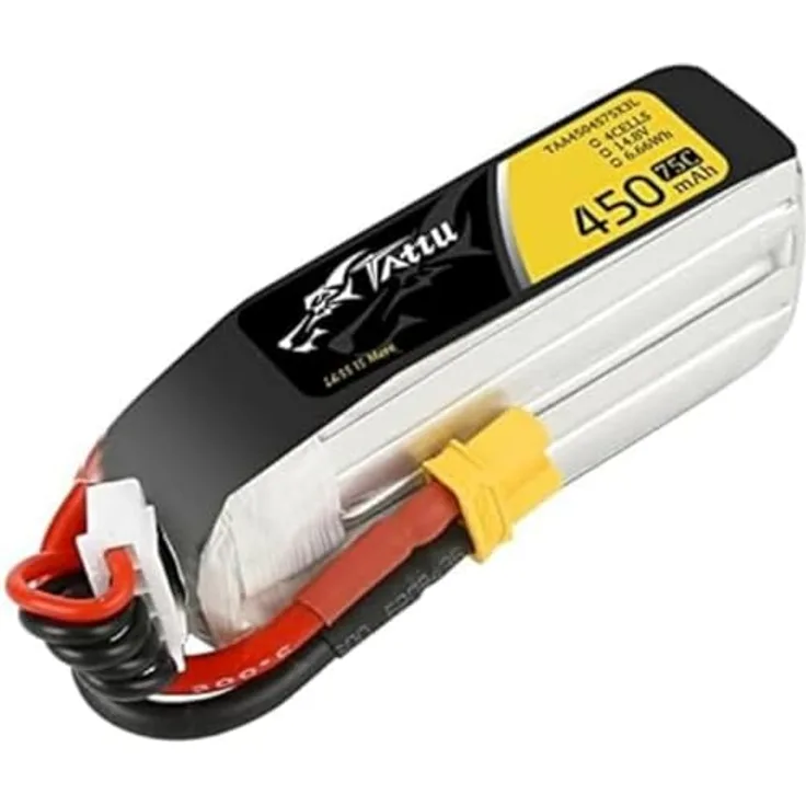 Gens ace Tattu 450mAh 14.8V 75C 4S Lipo Akku XT30 Long, langlebig und hohe Qualität für ferngesteuerte Fahrzeuge