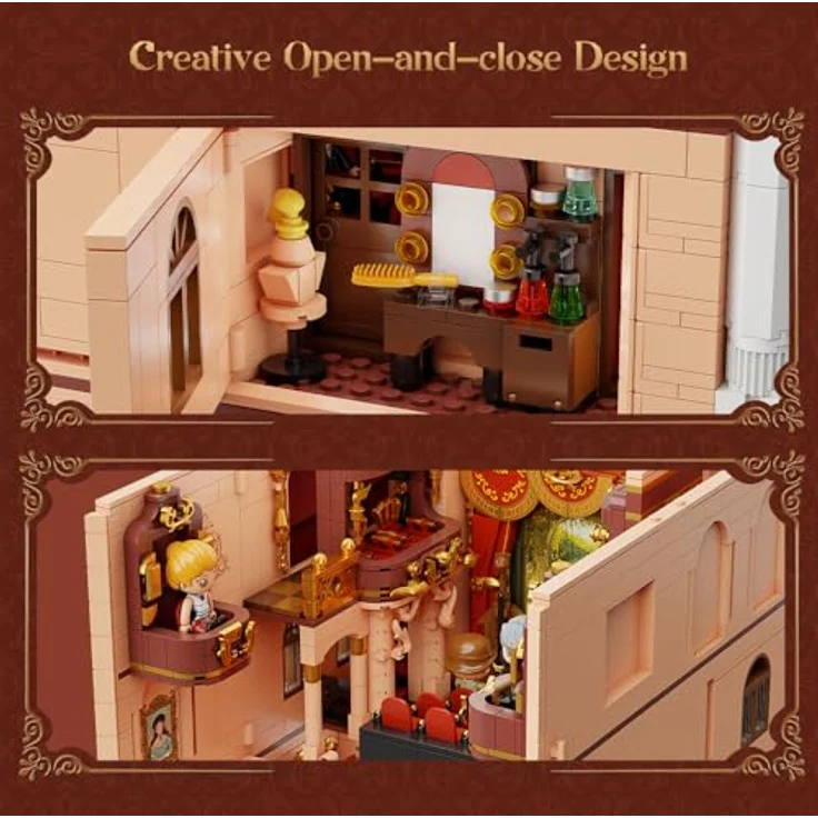 Pantasy The Opera, Klemmbaustein-Set mit 3518 Teilen, historische Theaterarchitektur, 5 Minifiguren, drehbare Türen und Wendeltreppen – Bild 5