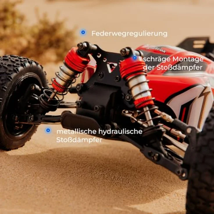 Overmax X-Atrox RC Auto 1:14 4WD Offroad Stadium Truck, Höchstgeschwindigkeit bis 50 km/h, Li-Po 1800 mAh, RTR, multifunktionaler Controller – Bild 5